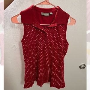 Croft & Barrow polka dot collared shirt